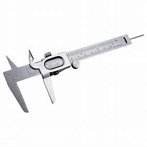 SUNLINE 150mm Silver Vernier Caliper – High-Precision Stainless Steel Measuring Tool (0-15cm Range) with 0.02mm Accuracy for Internal, External, Depth, and Step Measurements