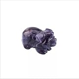 Natural Quartz Crystal Skull Carved Pig Stone Wild Boar Piggy Animal Gem-1pc- Quartz