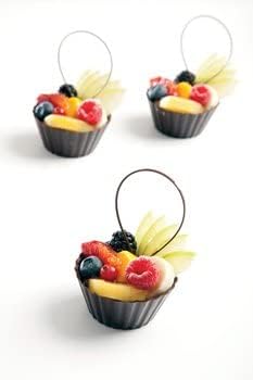 Pastry Chef's Boutique Belgian Premium Chocolate Ballerina Cups for Exquisite Mini Desserts Wedding Buffet Partie Sweet Tables Restaurant Dessert Belgian Chocolate Cups - Ø65mm - 84 pces - 11203