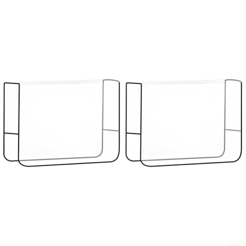 2 protectores de vinilo transparente para sillas de salón, protectores cuadrados para respaldo de asiento de peluquería para la mayoría de sillas estándar, protectores de plástico impermeables con