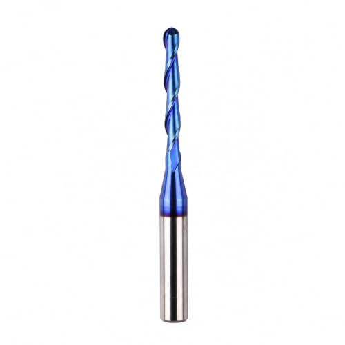 Image of 1 /4 inch Shank CNC Router Bits 1 /8 inch Cutting Dia Ball Nose Spiral End Mill