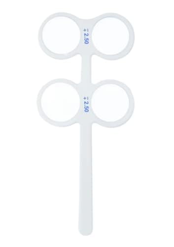 Optical Fixed Flipper Plastic Lens,Optical Lens,Optical Flipper Plastic Optometry Flip Lens,Use for Near Vision Amblyopia Confirmation Test (±2.50)