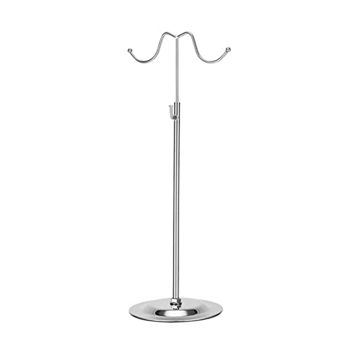 Présentoir à sacs à main en acier inoxydable miroir, le support de table d'exception