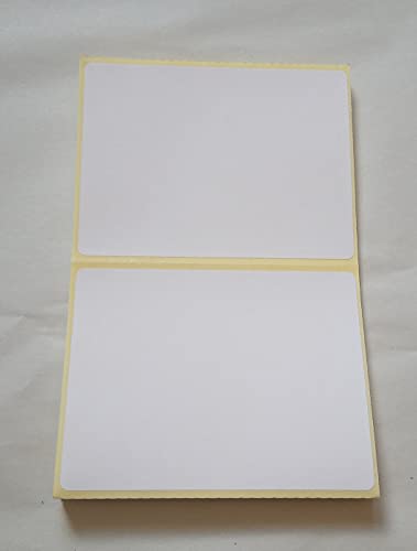 50 X Large Plain White Sticky Self Adhesive Postage Parcel Labels 100 x 75mm. 4 X 3" Blank Address Labels