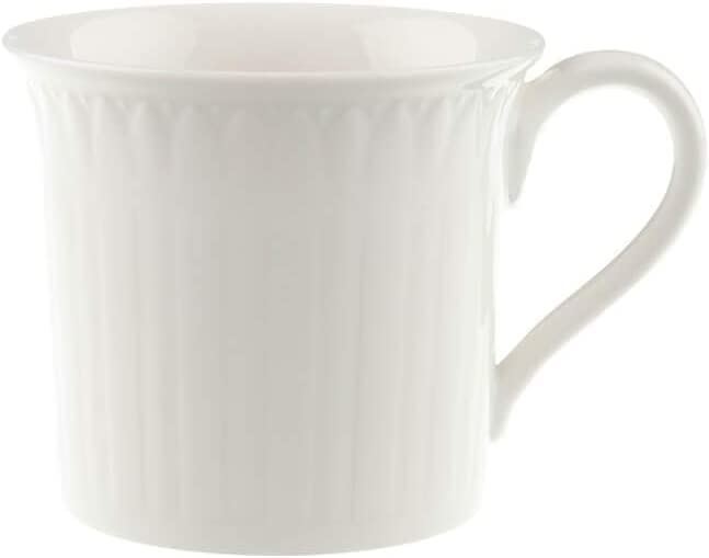 Villeroy & Boch Cellini Filiżanki do kawy, zestaw 6 sztuk, 200 ml, porcelana premium, białe, antyczny wygląd reliefu