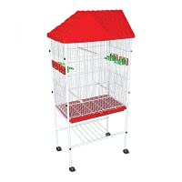 Gaiolas Bragança Viveiro Telhadinho Calopsitas e Semelhantes, Vermelho, Grande