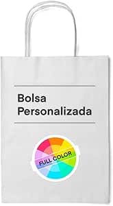 100 Bolsas papel kraft personalizadas bolsas de papel con asas bolsa de papel personalizable con el logo de tu negocio muy resistentes