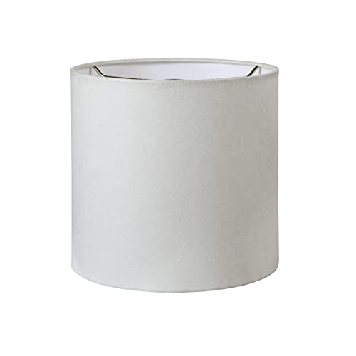 Aspen Creative 31241A Transitional Drum (Cylinder) Shaped Spider Construction Lamp Shade in Linen White, 8" Wide (8" x 8" x 8")