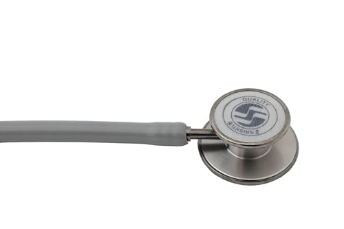 Image of THROB-SS|| VERSATILE ADULT AND PAEDIATRIC 2-SIDED CHEST PIECE|| ANODIZED ALUMINIUM HEADSET WITH COMFORTABLY ANGLED (Grey)