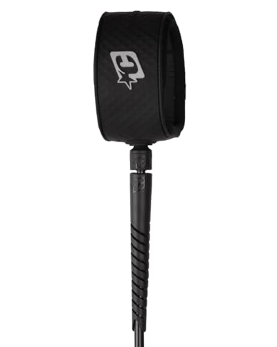 Creatures of Leisure Reliance Reef 6 Large Wave Leash Black Silver 6\'0\"
