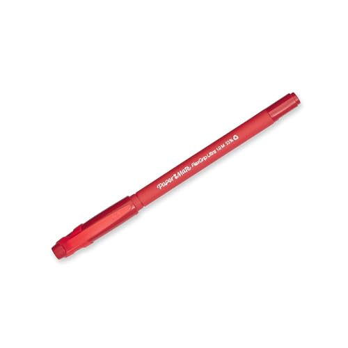 Paper Mate 9620131 Flexgrip Ultra Stick Ballpoint Pens, Medium Point, Red Ink, 12-Pack