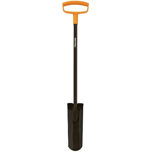 Fiskars 46" Garden Transplanting Spade Shovel Tool, Ergonomic D-Handle