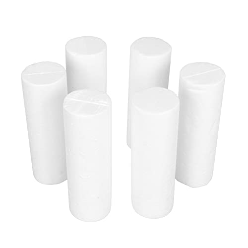 Cabilock Forme de Cylindres en Mousse Blanche: Modelage Bricolage Artisanat Styromousse Polystyrène Cylindre Décoration Sculpture Peinture Cylindres Ornement de Noël pour Arts Et Cover