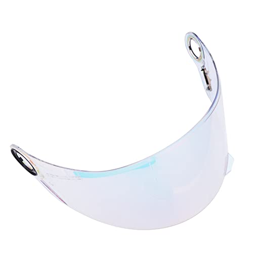 Viseira de Capacete Com Lente Clara, Botão de Pressão Ajustável, Grande Angular, Viseira de Capacete