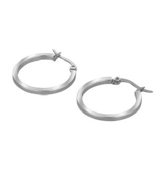 Piercing Men Jewellery Silver Studs Combo Hoop Clip on Earings Ear rings Earrings For Men Boys Gents Girls Boyfriend Girlfriend Unisex - BALI-M9146 (2 PCS)