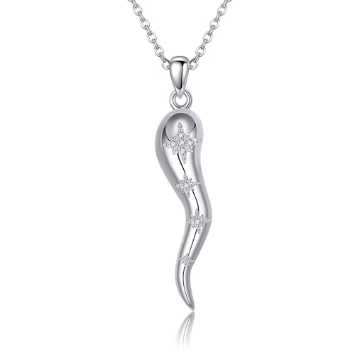Amulette de protection cornicello argent 925 pour collier femme