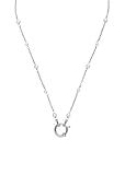 Purelei Charm Kette mit Perlen | Verstellbare Edelstahlkette mit Muschelperlen | Individuell mit Charms kombinierbar | Eleganter Look für Alltag & besondere Momente (Silver)
