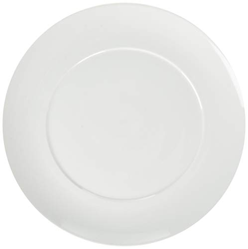 C&L 37159 Elegant Durable Porcelain 4-Piece Dinner Plate Set, 10.5-inch, White