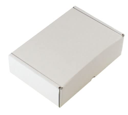 CARDBOARD SHIPPING MAILING STORAGE GIFT SMALL PARCEL BOXES/AVAILABLE COLOURS: WHITE, BROWN OR BABY PINK - SIZE: 6"x4"x1.5" /15cm x 10cm x 4cm (QUANTITY: 100, WHITE)