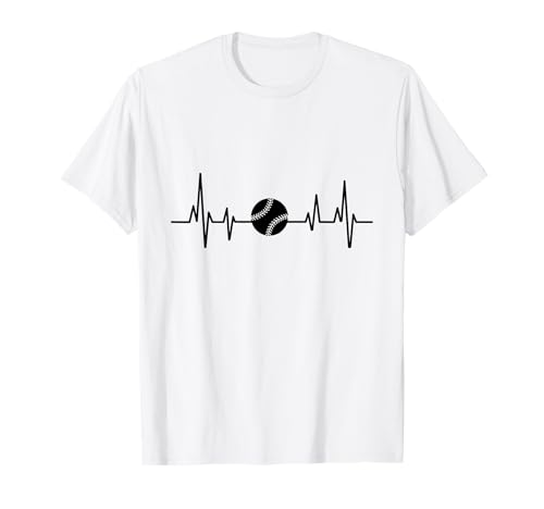 Heartbeat ECG Softball Jugador Catcher Jarra Softballer Camiseta