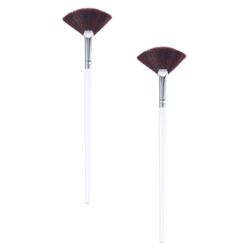 BIUDECO 2 pezzi Pennello per Maschera Viso con Manico in Legno Applicatore Viso Ventaglio per Maschere Facciali Spazzola Morbida per Maschera Liquido e Lozione Strumento Pulizia e