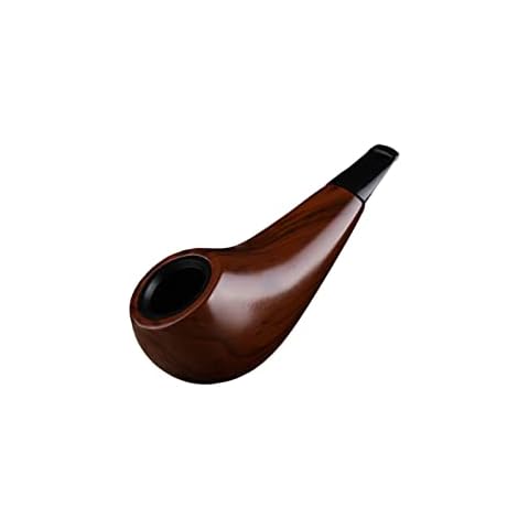 Tobacco Pipe Creative Wooden Smoking Pipe Retro Smoke Tube Filters Smoking for Indoor Smoking Lover Gift Cover