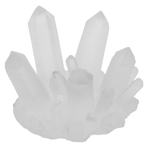Hemobllo Pierre de Cristal Blanche Grand Modèle pour Aquarium – Décor en Résine et Cristal, Mini Ornements Paysagers Sécurisés pour Poissons,...