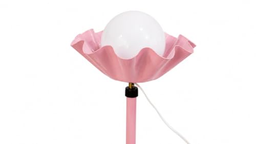 Image of Metal Shade Wooden Tripod Floor Lamp for Living Room, Living Room Corner, Bedroom, Home, Office, Interiors, Decor, Cinema. (Pink with Ball)