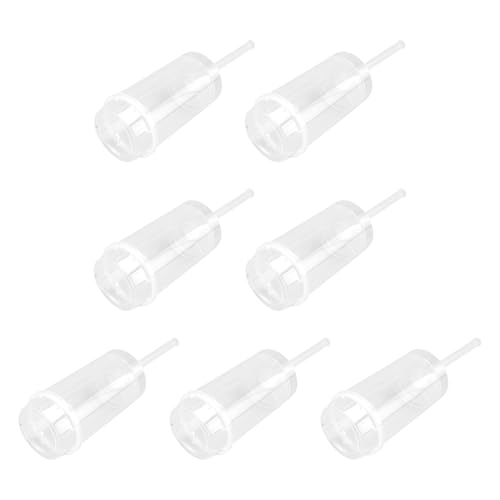 Cabilock 40pcs Cake Push Pop Containers Pusher, Up Cake Shooter, Round Pops Plastic Clear Mold With Lids for Birthday Bakery Kitchen Home- 17x5cm