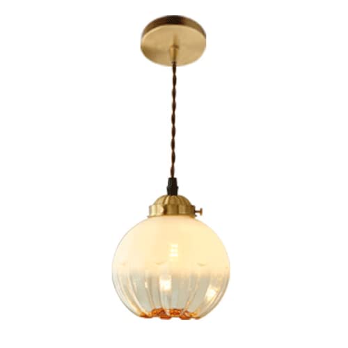 Luminaires vintage E27 et suspension en verre rétro pour plafond de ferme - 7
