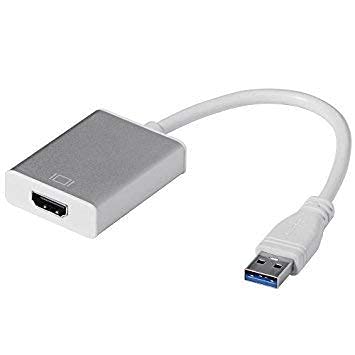 USB 3.0 to HDMI Adapter; USB to HDMI Converter with 1080P; Video Audio for Multiple Monitors; Support Windows 7/8/10 Computer ONLY (NO MAC/Linux/Vista) (USB 3.0-to-HDMI-HDCP)