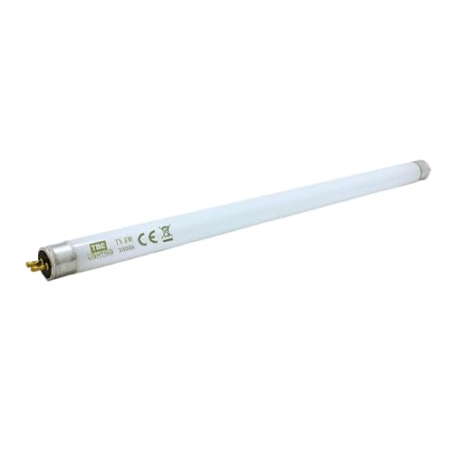 TBE Lighting Fluorescent tubes T5 8 W 288 mm - CFL bulbs - G5 2-pin - highly efficient T5 bulbs - cold white 3500-4000 K, glass, 2-pack, G5
