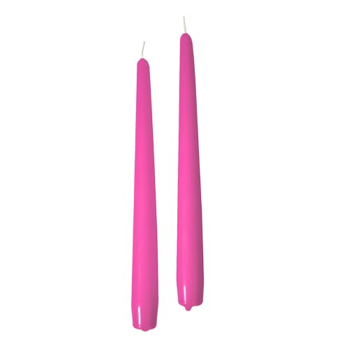 Cereria Di Giorgio Bougies coniques, fuchsia, diamètre 2,2 cm, hauteur 25 cm, 10 pièces