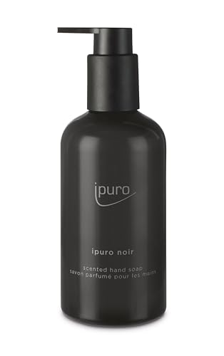 ipuro Classic NOIR Savon pour les mains 250 ml – Savon liquide végétalien, avec rose, patchouli, eucalyptus et coco – Parfum oriental – Testé...