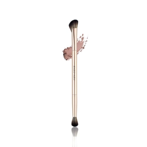ENZO KEN Double Ended Nose Contour Brush, Double Sided Makeup Brush for Eye Highlighter, Angled Nose Contour Makeup Brushes, Contour Nose Brush Gold, Nose Contouring Brushes - E122