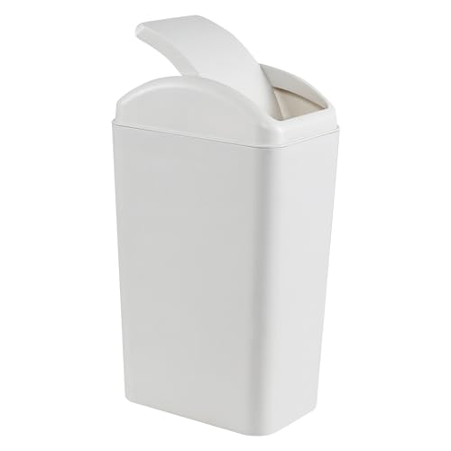 Cubo de basura de plástico 12L con tapa basculante antiolores e higiénico