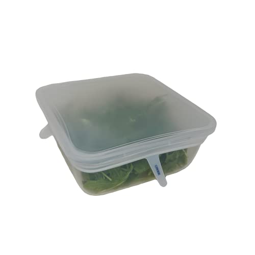 Eco Friendly Reusable Silicone Stretch Lids (6 Pack) For Rectangle Food Containers, Bowls, Cups, Cans, Dishwasher, Freezer & Microwave Safe, 6 Different Sizes To Fit Most Rectangle Containers #TOP3