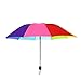 Livwellia Fashionable Rainbow Umbrella Tri-Fold Umbrella For Sunny And Rainy Days-1Pcs