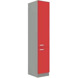Kuechen-Preisbombe Bianca Einbauschrank 40 Rot-Grau