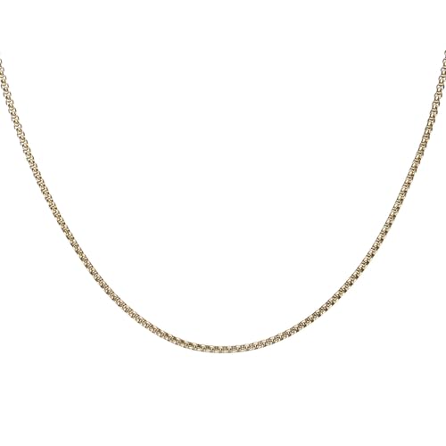 HARFINGTON �X�N�G�A�`�F�[���l�b�N���X �X�e�����X�X�`�[�����E���h�{�b�N�X�l�b�N���X�`�F�[�� �j�����p, 2.5mm 31 Inch, �X�e�����X�|, ��΂Ȃ�