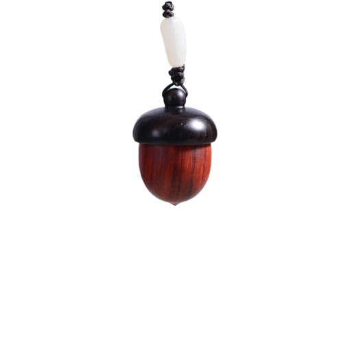 EUHELOPA ネクレス ペンダント キーホルダー 4色 どんぐりの実 檀木 御守り ペット 分骨 骨壷 木製 犬 猫 手元供養 産毛 お洒落 アクセサリー メモリアルグッズ ケース (A01)