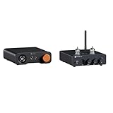 Fosi Audio T20X Bluetooth Tube Stereo Amplifier Home Audio Headphone Amp and Fosi Audio ZH3 DAC Headphone Amp, Fully Balanced Preamp with AKM4493SEQ XMOS XU316 PCM 768kHz for Amplifiers