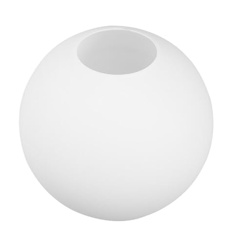 TOMETURE Abat-jour globe en verre blanc avec ouverture de fixation de 9 cm (3,54 pouces) – Abat-jour boule dépoli pour suspensions, lustres et plafonniers – Pièces détachées pour luminaires