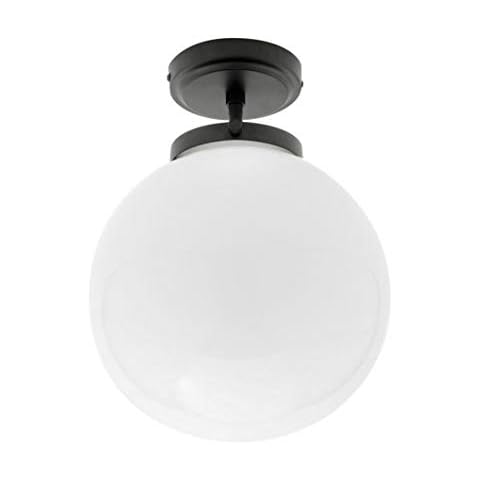 Litecraft Preston Black Semi Flush Bathroom Light Cover