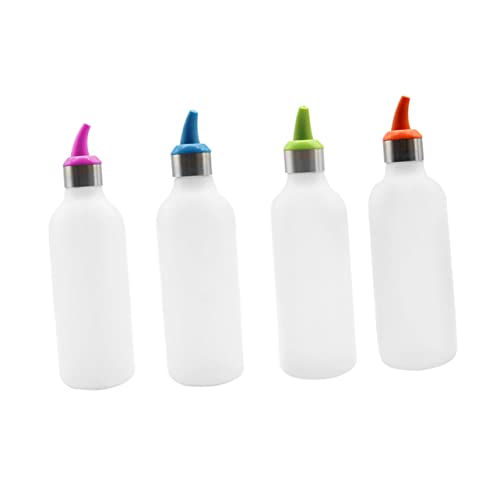 Ipetboom 3Pcs Squeeze Sauce Bottle Versatile Ketchup Salad Dressing Condiment Dispenser Random Colors for Kitchen Use Removable Head Design Translucent for
