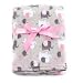 Baby Girl Soft Gray Elephant Blanket 30" X 40"