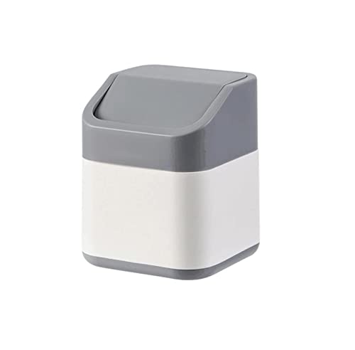 Bote de basura pequeño con tapa basculante para mesa