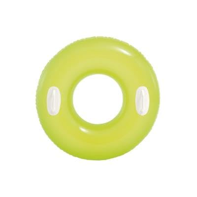 Image of Hi-Gloss Inflatable Swimming Ring with Handles | Durable Pool Floater Tube for Kids & Adults | Large Blow-Up Swim Circle Float for Summer Fun| Comfortable Water Lounge- Pack of 1