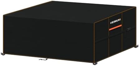 HEIMUNI Gartenmöbel Abdeckung Wasserdicht Abdeckplane Gartenmöbel | Abdeckhaube Gartentisch Schutzhülle Gartenmöbel Tisch Abdeckplane, Schutzhülle für Loungemöbel Sitzgruppe 160x90