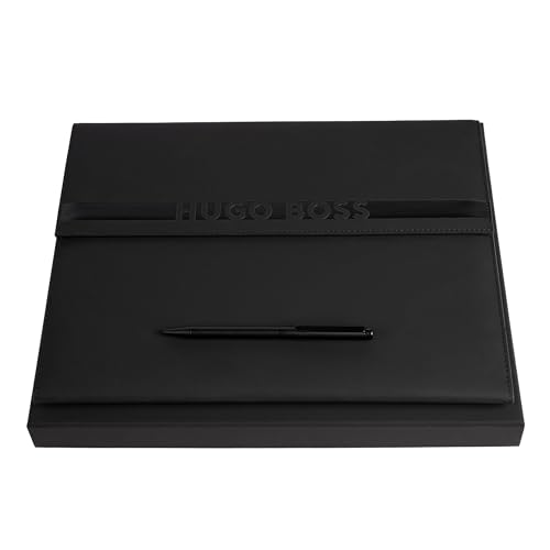 Boss Cloud Matte Set d'écriture noir avec stylo et carnet élégant